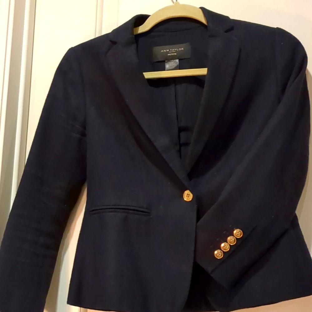 Ann Taylor OOP dark navy/back blazer